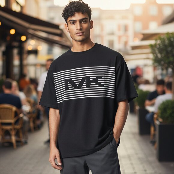 Michael Kors Other - Michael Kors Black and White Striped Tee